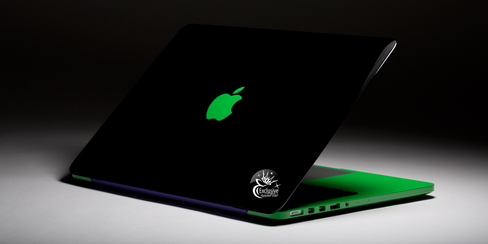 Купить эксклюзивный MacBook Pro Black Apple Green